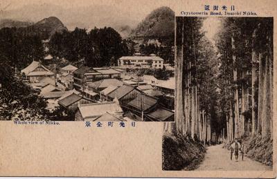 日光街道 Cryptomeria Road, Imaichi Nikko. 日光町全景