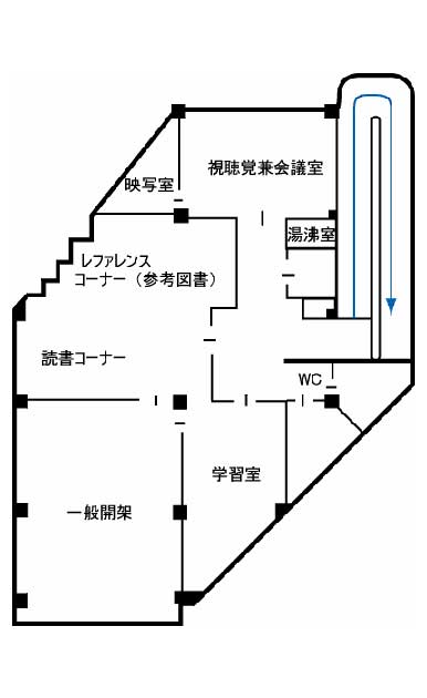 藤原図書館フロアマップ2階